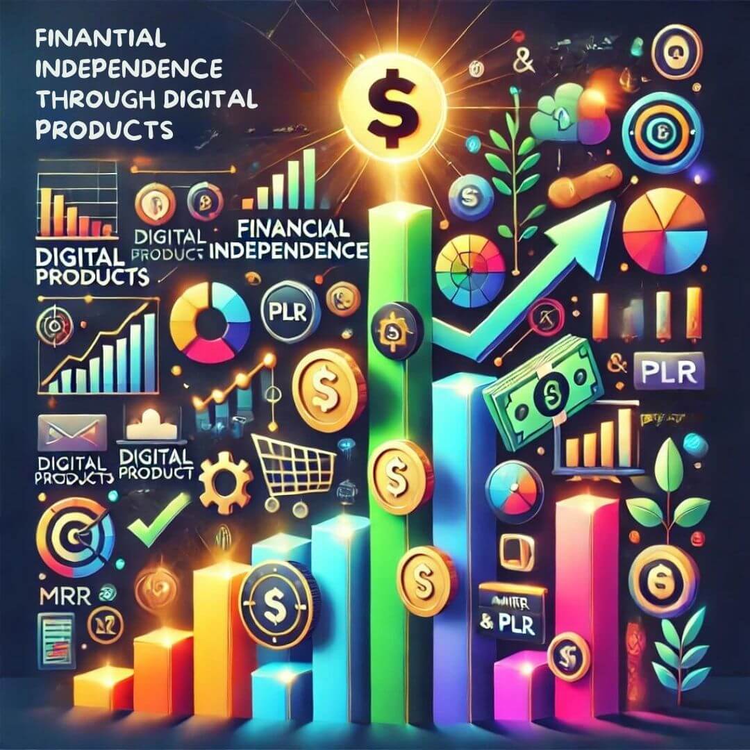 digital product section, with a focus on financial independence through digital products.